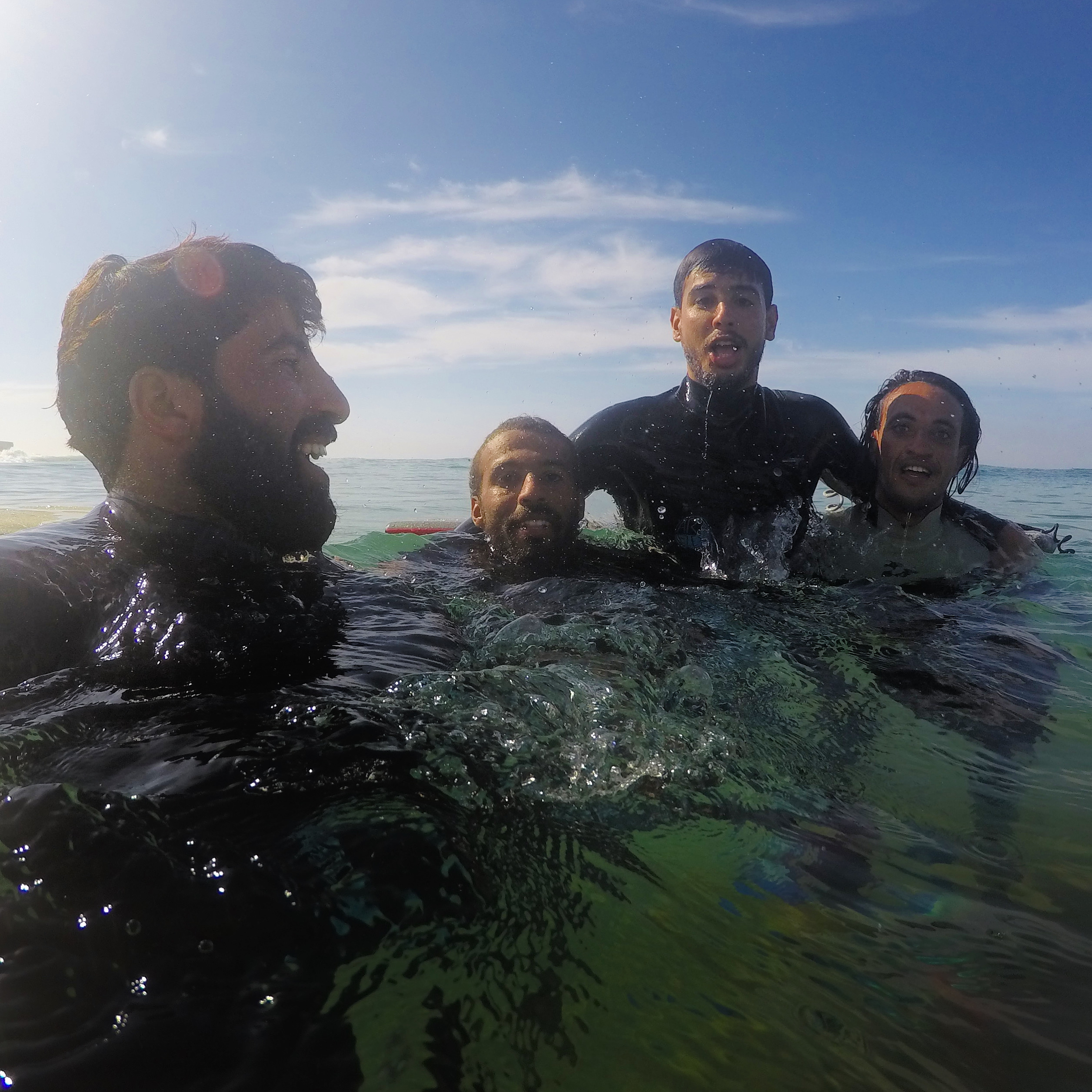 Friends sharing a moment at Rass Lefaa